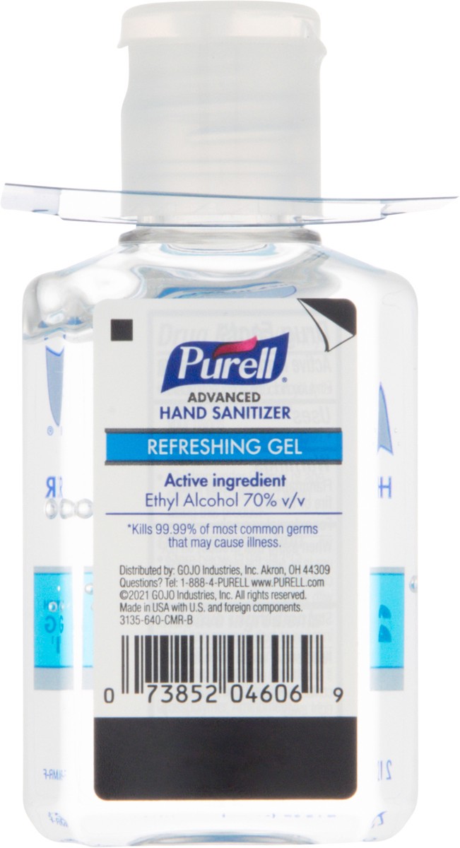 slide 2 of 13, PURELL Advanced Hand Sanitizer Gel, 2 fl oz Portable Flip Cap Bottle, 2 fl oz