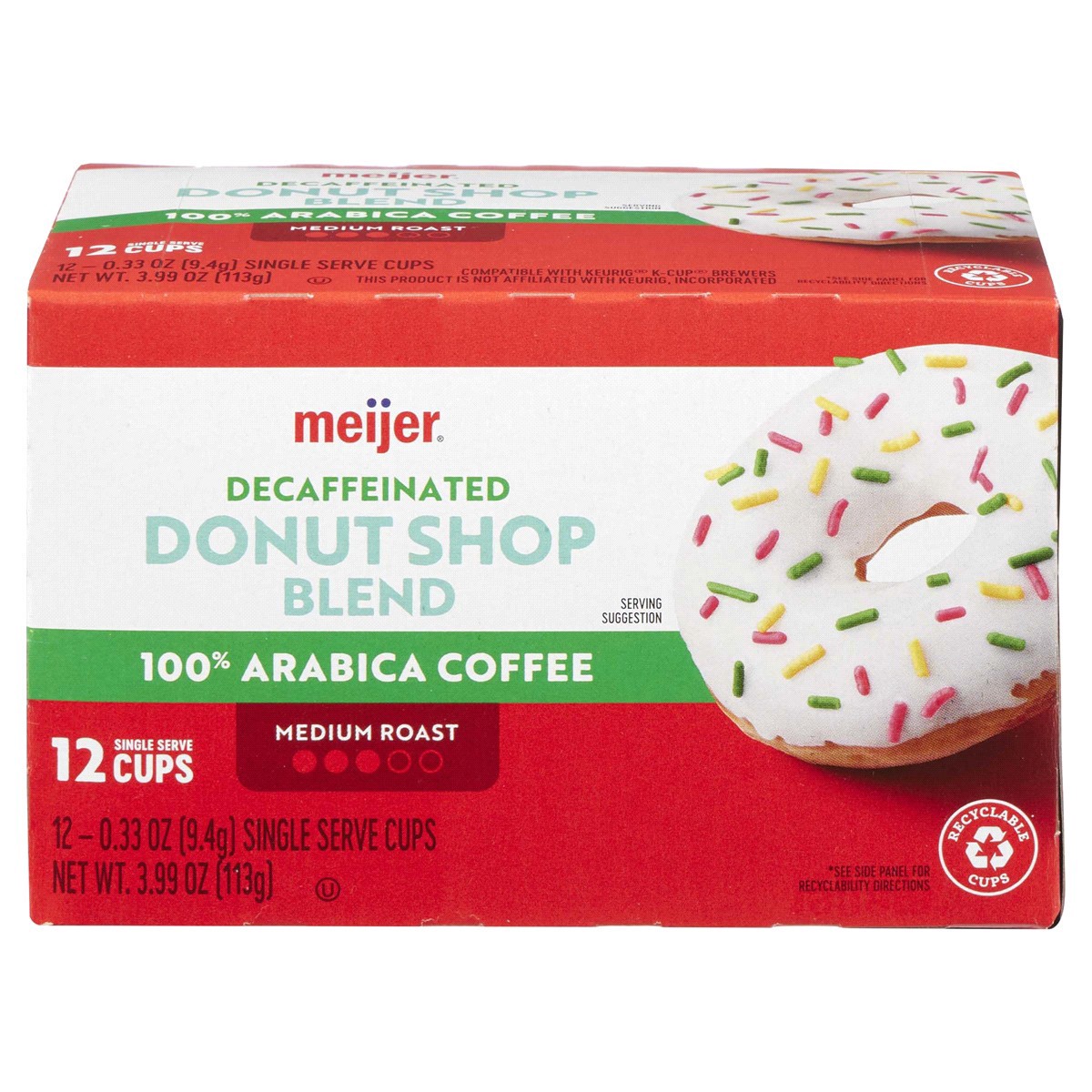 slide 1 of 29, Meijer Decaf Donut Shop Coffee Pods - 12 ct, 12 ct