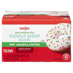 Meijer Decaf Donut Shop Coffee Pods - 12 ct