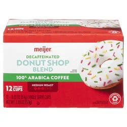 Meijer Decaf Donut Shop Coffee Pods - 12 ct