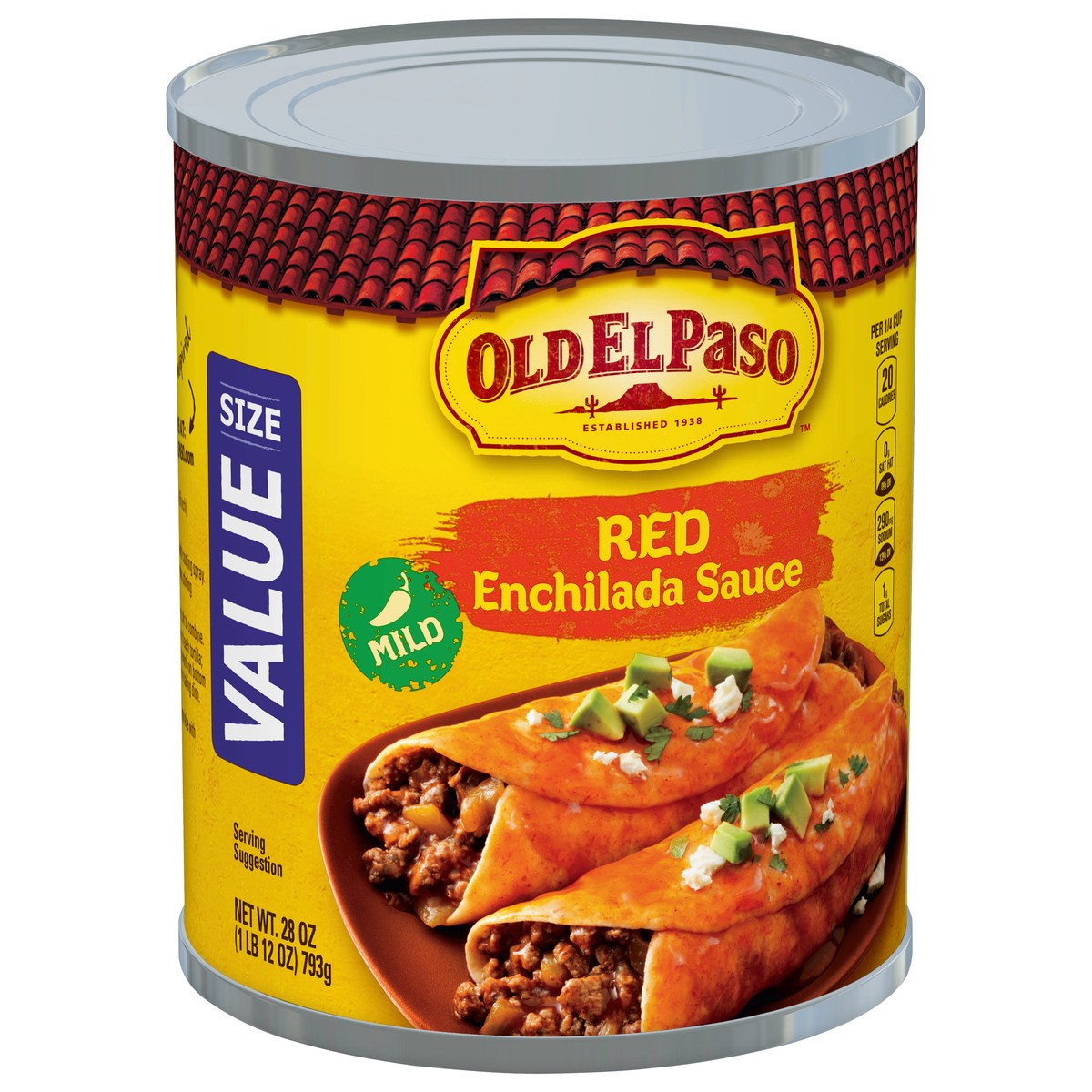 slide 3 of 9, Old El Paso Mild Red Enchilada Sauce, Value Size, 1 ct., 28 oz., 28 oz