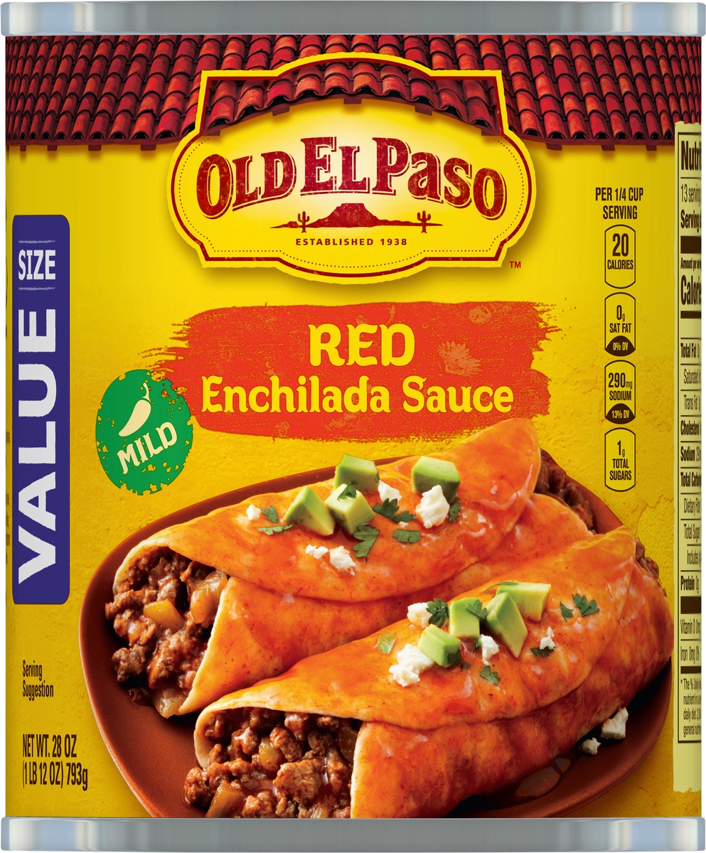 slide 8 of 9, Old El Paso Mild Red Enchilada Sauce, Value Size, 1 ct., 28 oz., 28 oz