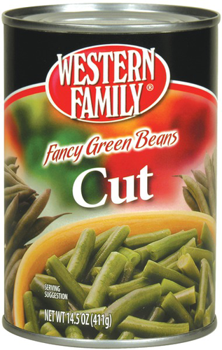 slide 1 of 1, Western Family Fancy Green Beans Cut, 14.5 oz