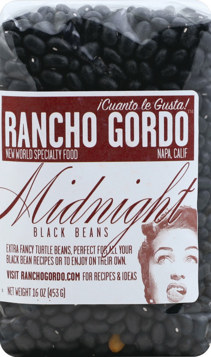 slide 1 of 8, Rancho Gordo Beans Midnight Black, 16 oz