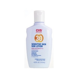 slide 1 of 1, CVS Pharmacy Sensitive Skin Sun Lotion Spf 30, 4 fl oz; 118 ml