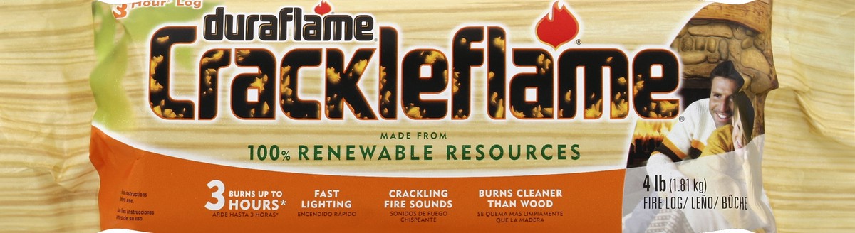 slide 4 of 4, Duraflame Crackleflame Firelog, 4 lb