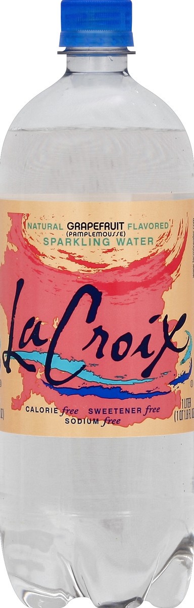 slide 2 of 4, La Croix Grapefruit Sparkling Water, 1 l