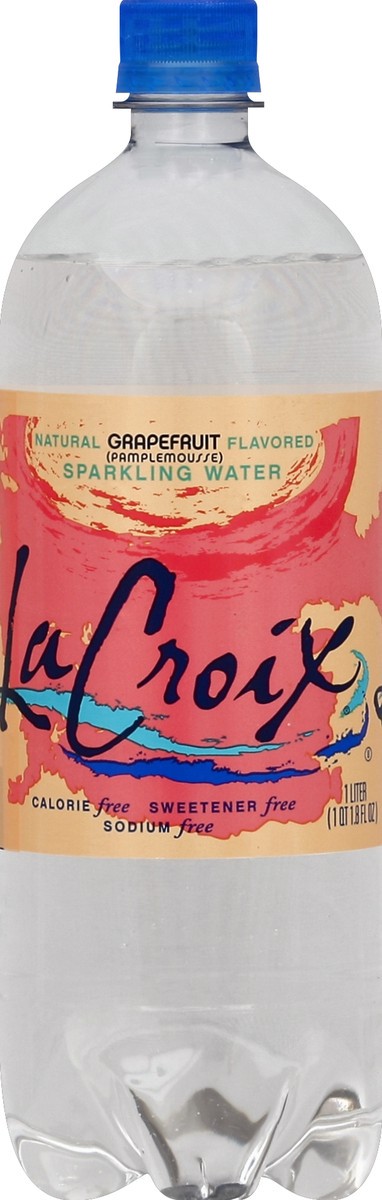 slide 4 of 4, La Croix Grapefruit Sparkling Water, 1 l