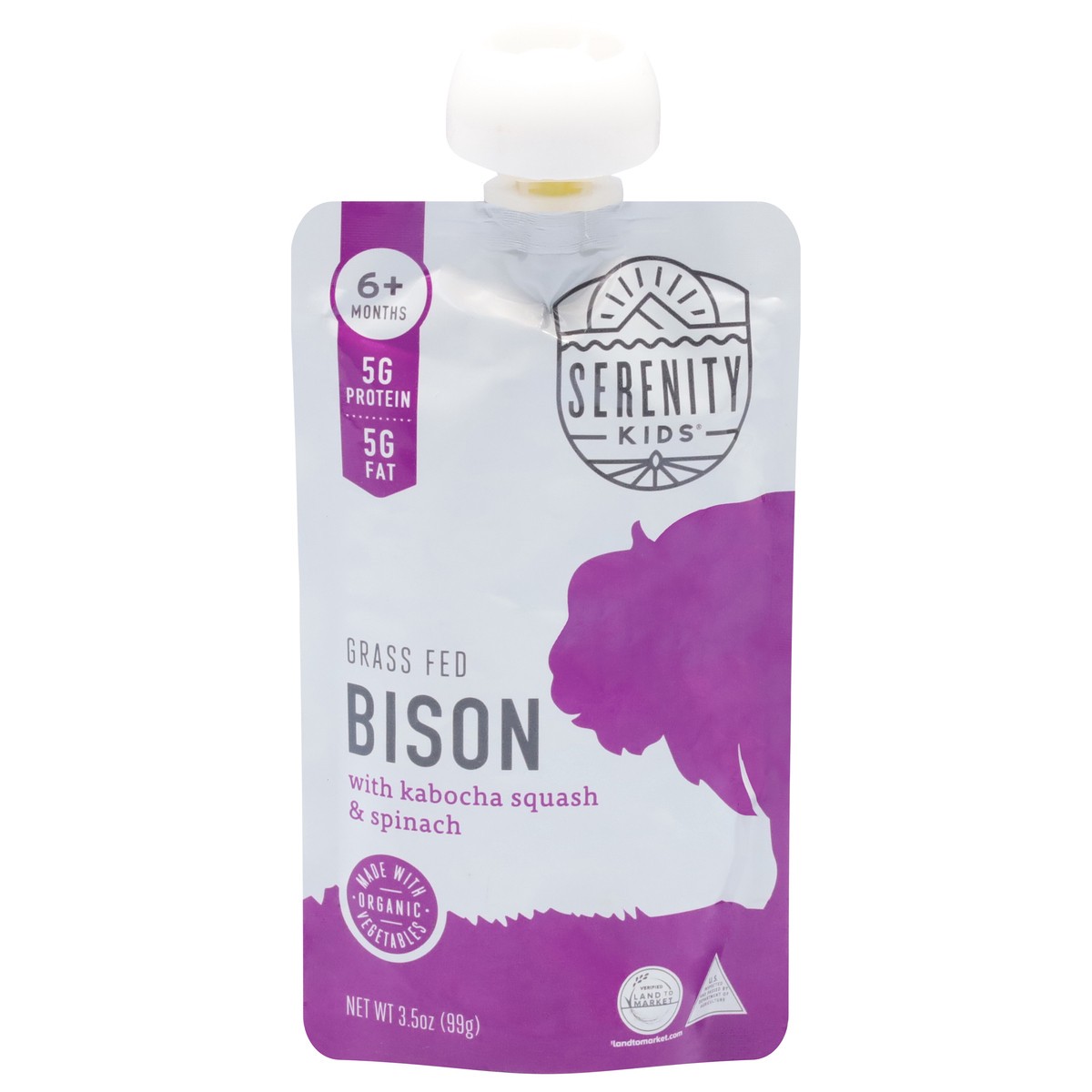 slide 7 of 14, Serenity Kids 6+ Months Grass Fed Bison 3.5 oz, 3.5 oz