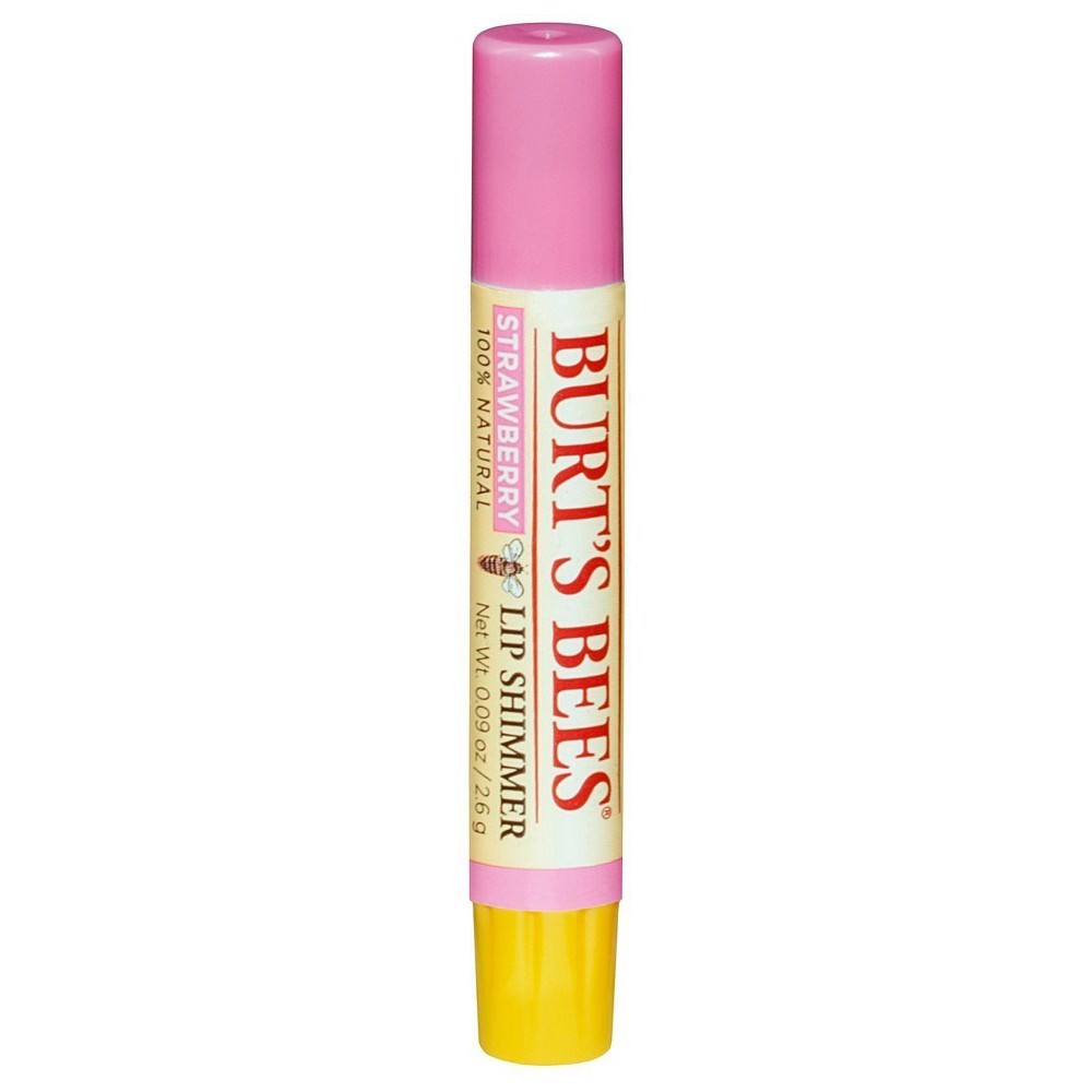 slide 5 of 6, Burt's Bees Strawberry Lip Shimmer, 0.09 oz