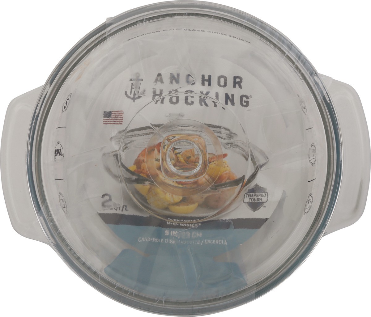 slide 4 of 9, Anchor Hocking Casserole with Glass Cover, 2 qt