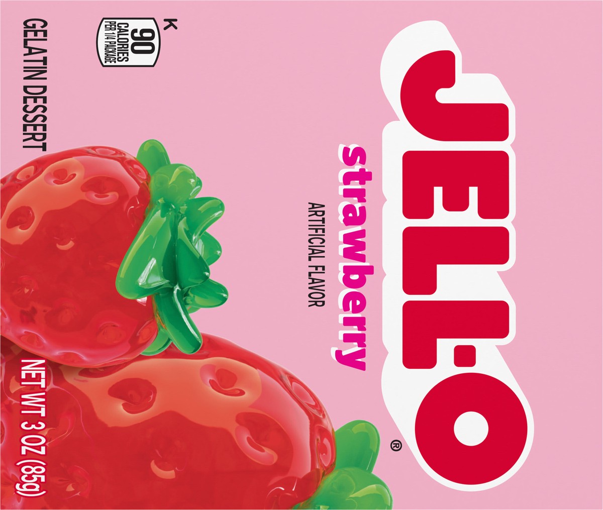slide 3 of 9, Jell-O Strawberry Artificially Flavored Gelatin Dessert Mix, 3 oz Box, 3 oz