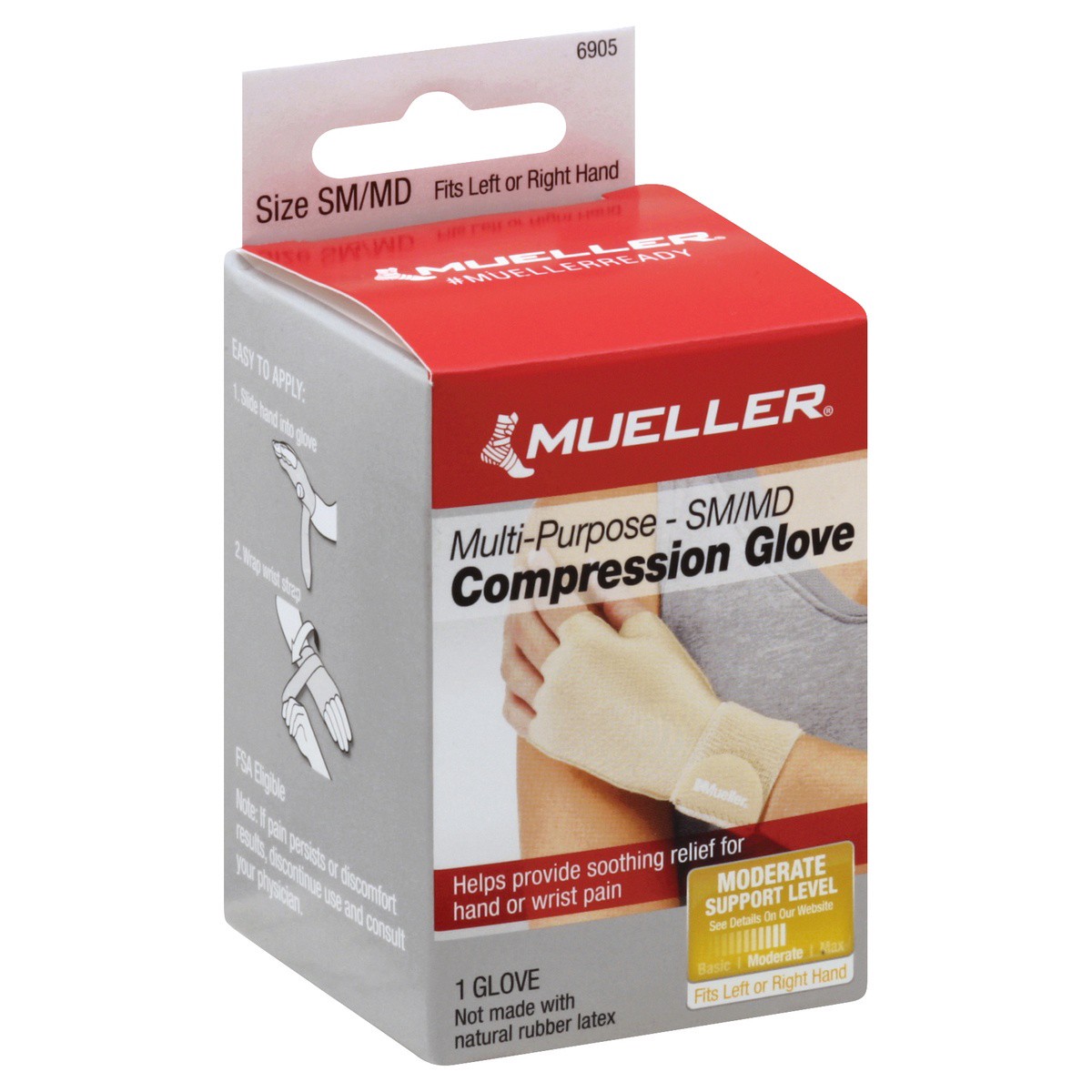 slide 1 of 4, Mueller Compression Glove 1 ea, 1 ea