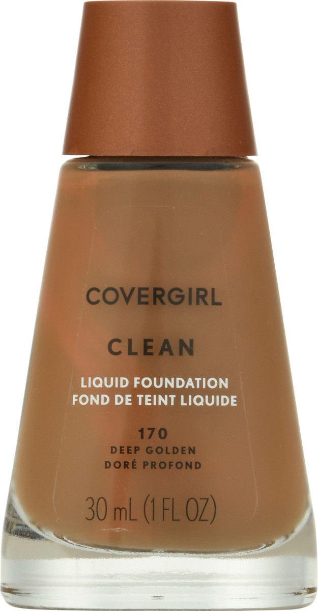 slide 9 of 12, Covergirl Clean Deep Golden 170 Liquid Foundation 1 fl oz, 1 fl oz