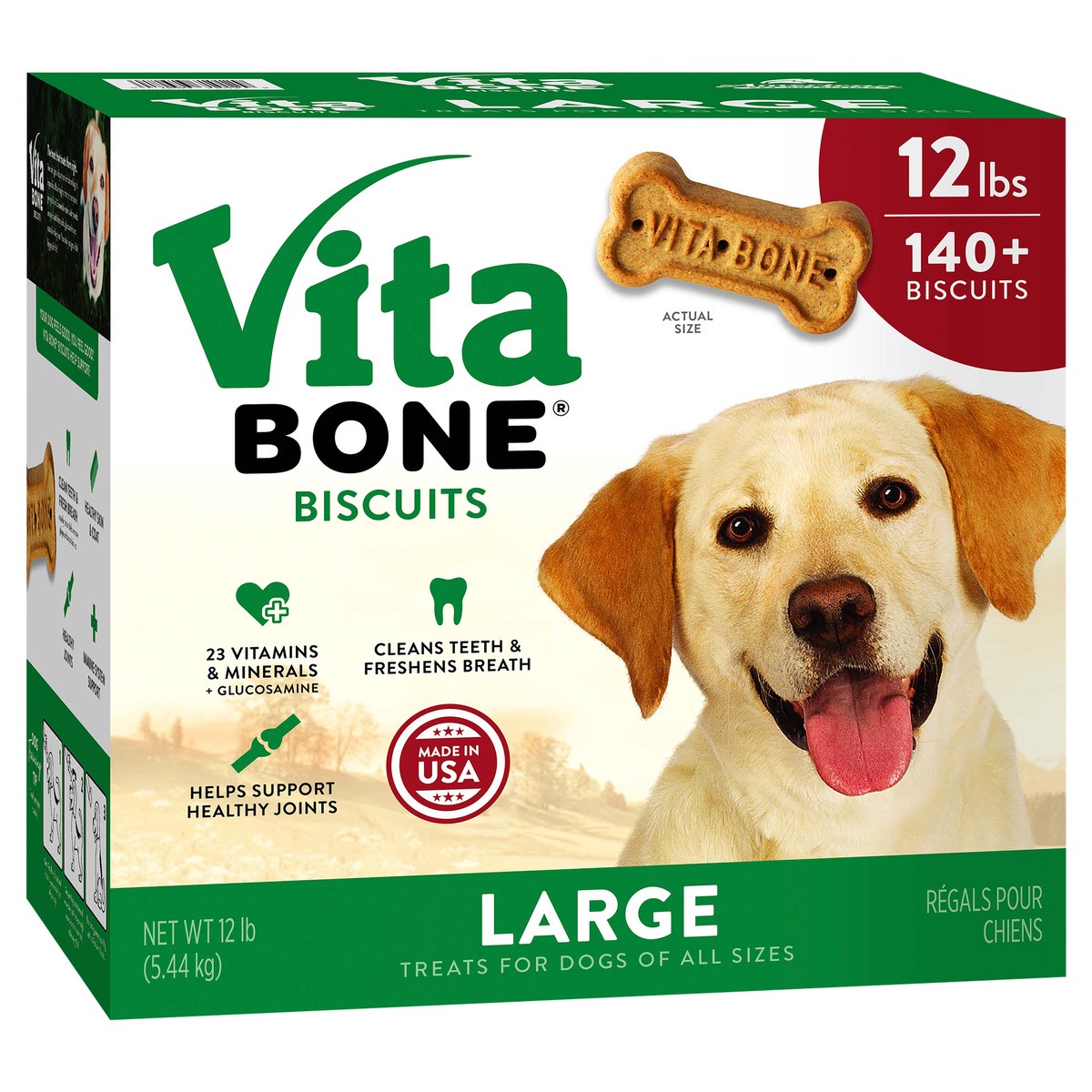 slide 3 of 10, Vita Bone Treats for Dogs Large 12 lb, 12 lb