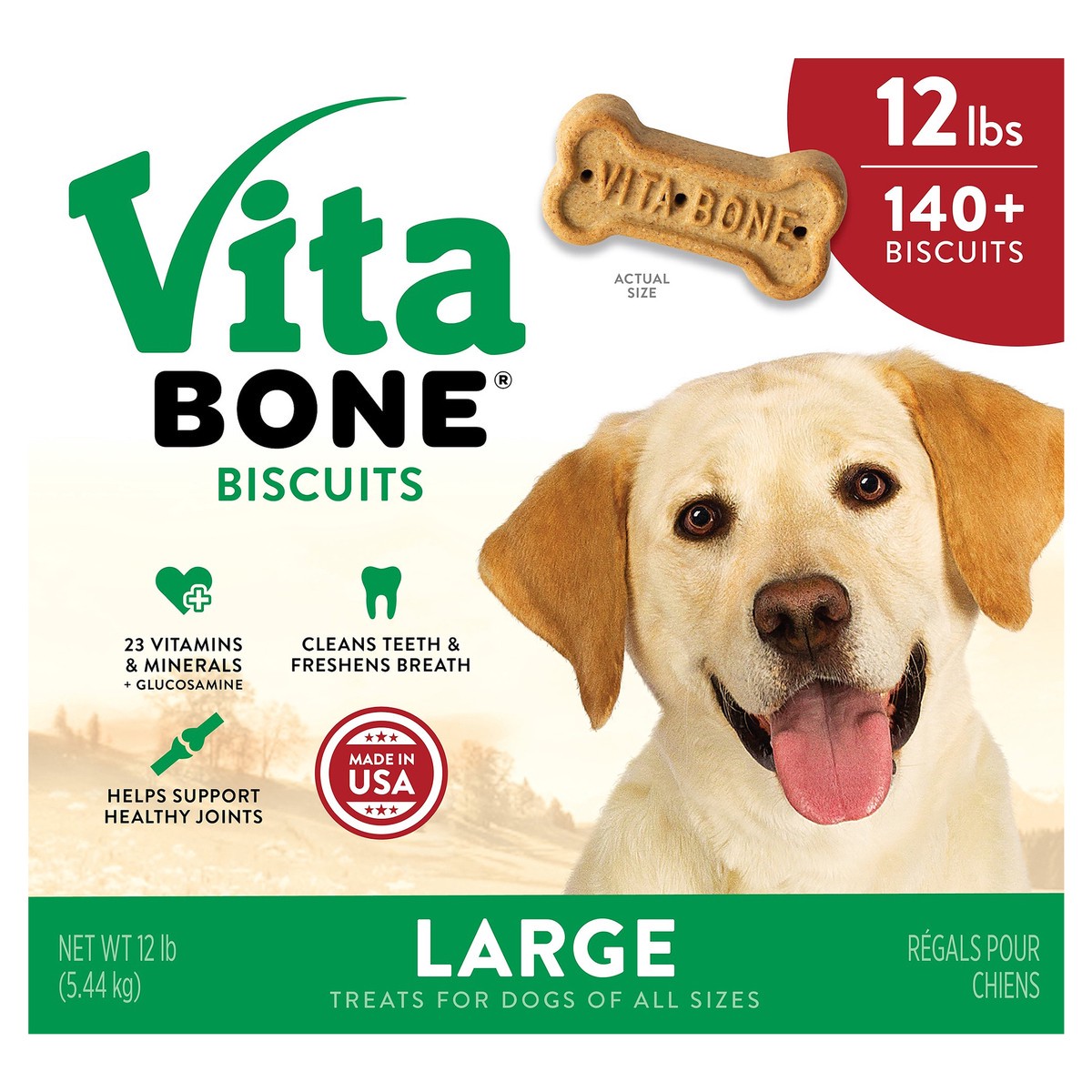 slide 1 of 10, Vita Bone Treats for Dogs Large 12 lb, 12 lb