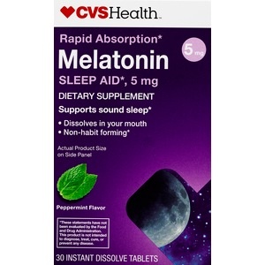 slide 1 of 1, CVS Health Melatonin Instant Dissolve Tablets, 30 ct; 5 mg