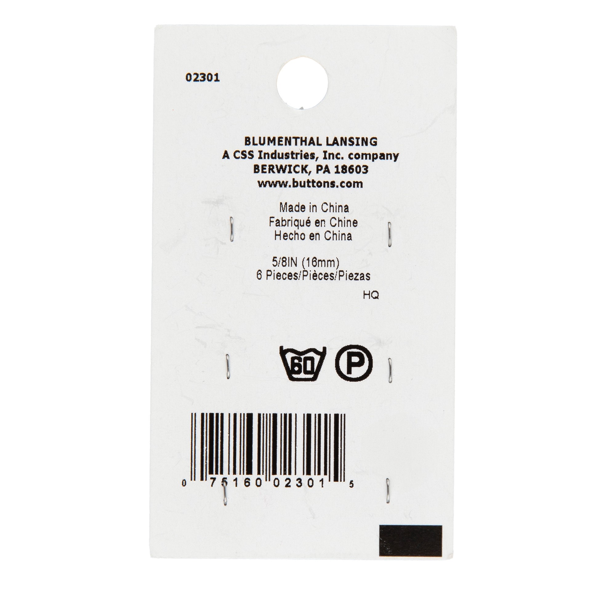 slide 3 of 3, Blumenthal Lansing Lamode 5/8" Gray 4-Hole Buttons, 6ct., 6 ct