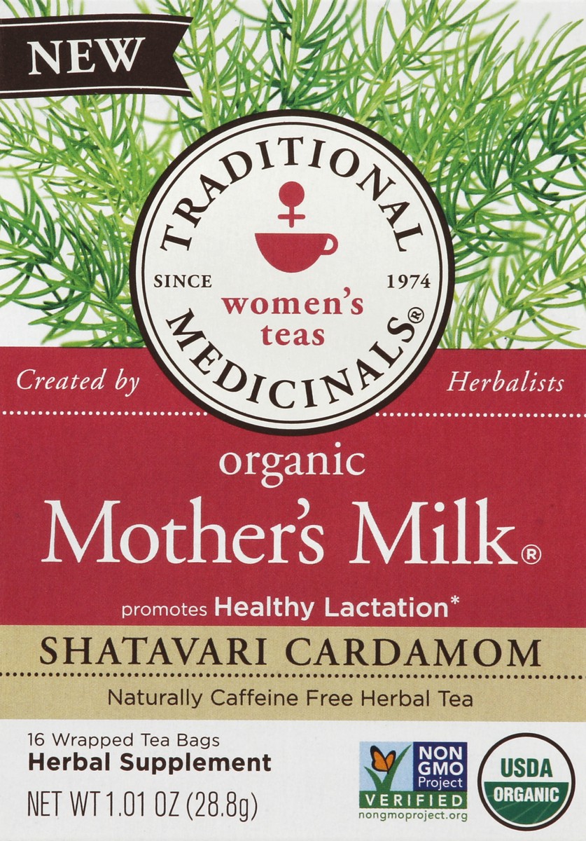 slide 5 of 5, Traditional Medicinals Mothers Milk Shatavari Organic Tea - 16 ct, 16 ct