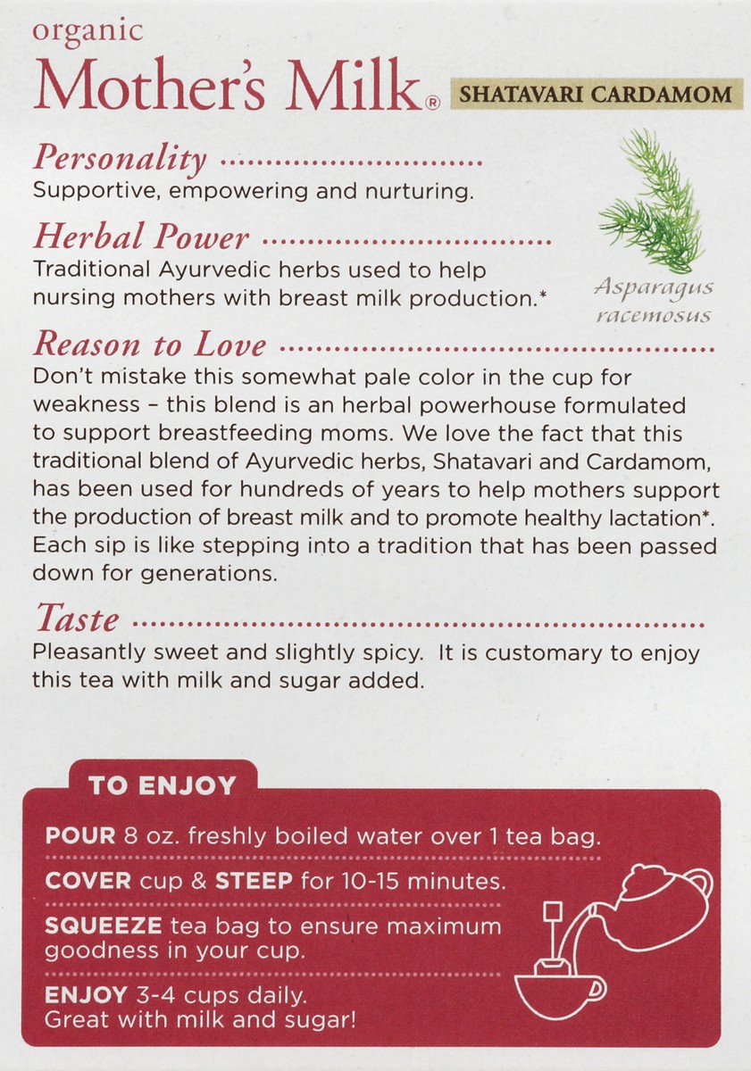 slide 2 of 5, Traditional Medicinals Mothers Milk Shatavari Organic Tea - 16 ct, 16 ct