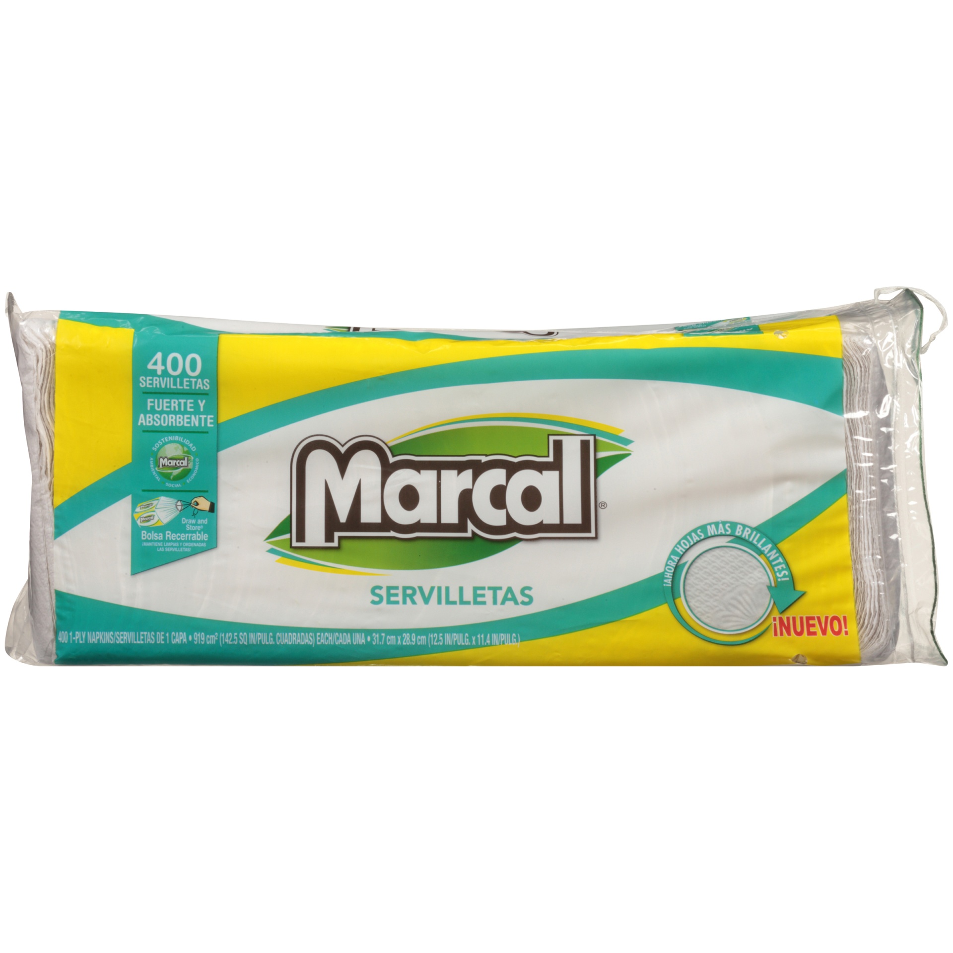 slide 6 of 6, Marcal Strong & Absorbent 1-Ply Napkins, 400 ct