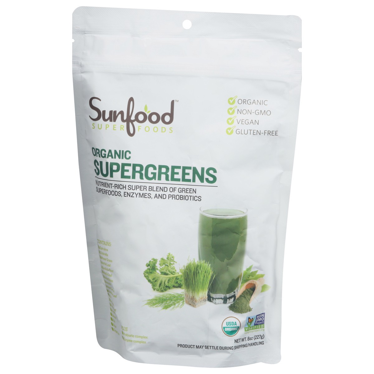 slide 6 of 9, SunFood Superfoods Organic Supergreens 8 oz, 8 oz