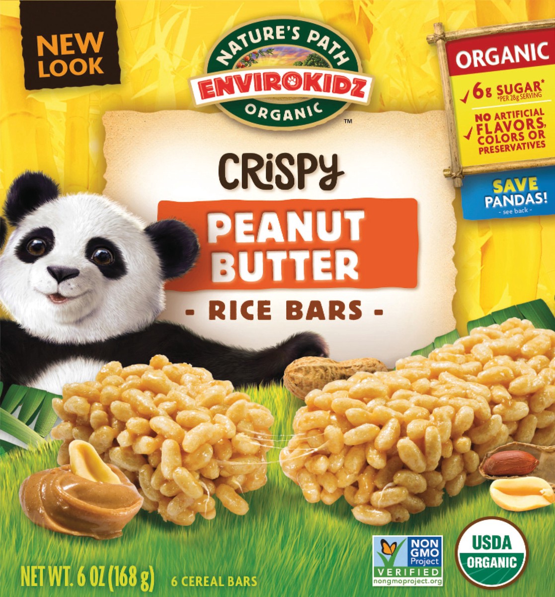 slide 3 of 5, Nature's Path Organic Crispy Peanut Butter Rice Bars 6 ea, 6 ct