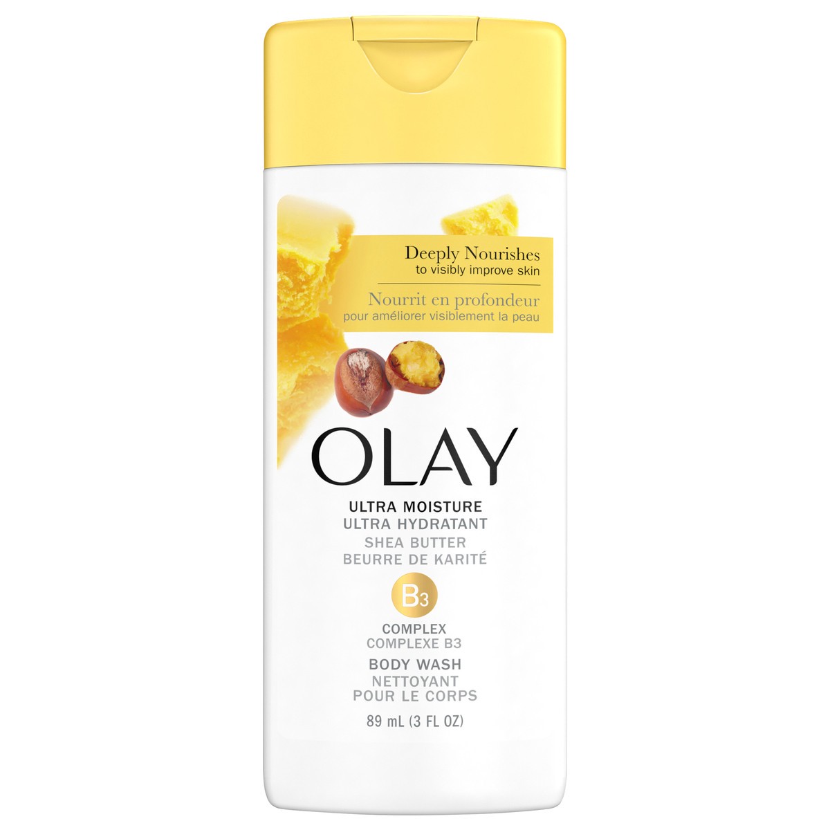 slide 1 of 3, Olay Ultra Moisture Body Wash with Shea Butter - Trial Size - 3 fl oz, 3 fl oz