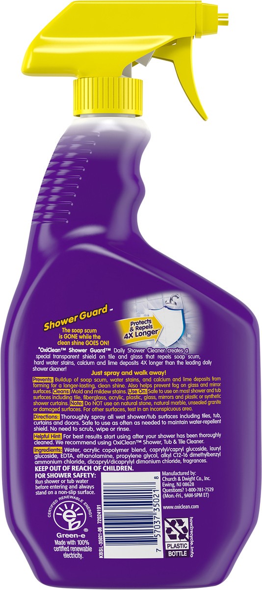 slide 3 of 3, Oxi-Clean Shower Guard Daily Shower Cleaner, 30?oz., Protects & Repels Stains, 30 fl oz