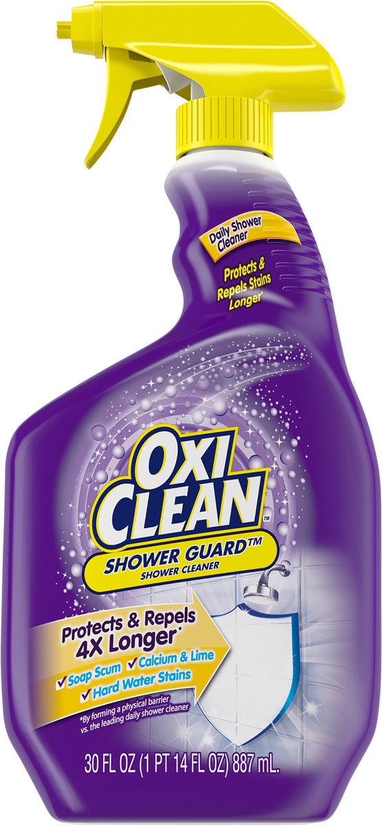 slide 3 of 3, Oxi-Clean Shower Guard Daily Shower Cleaner, 30?oz., Protects & Repels Stains, 30 fl oz