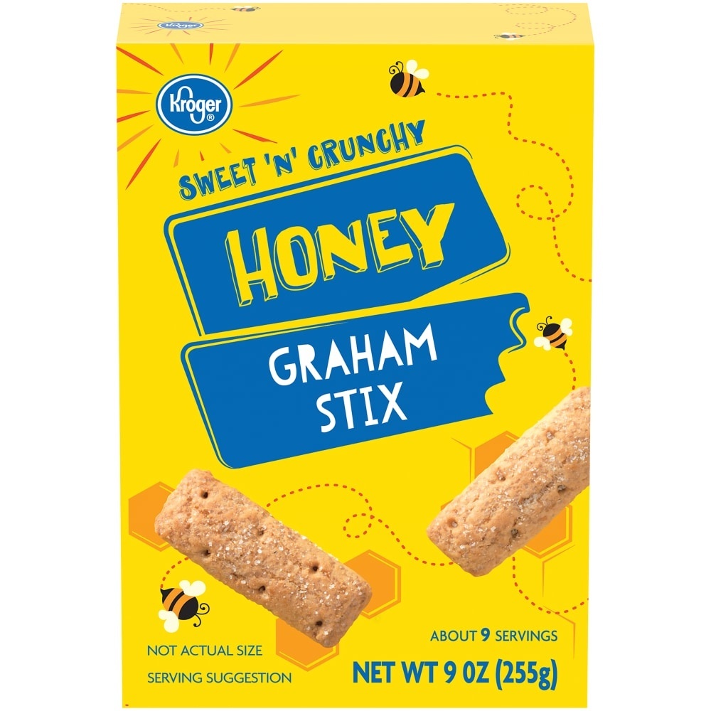 slide 1 of 1, Kroger Honey Graham Stix, 9 oz
