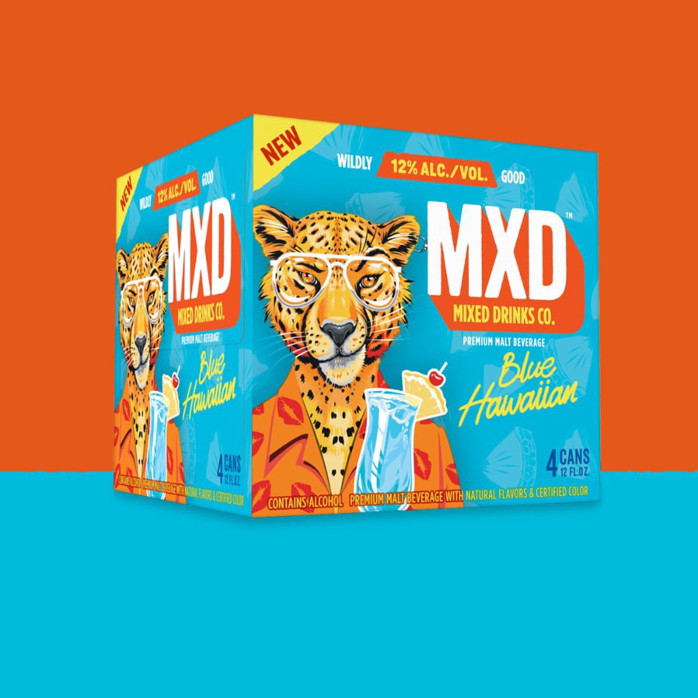 slide 4 of 6, Mxd Blue Hawaiian 4 Pack Cans, 48 oz