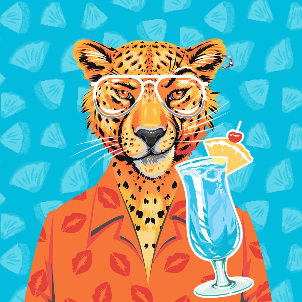 slide 2 of 6, Mxd Blue Hawaiian 4 Pack Cans, 48 oz