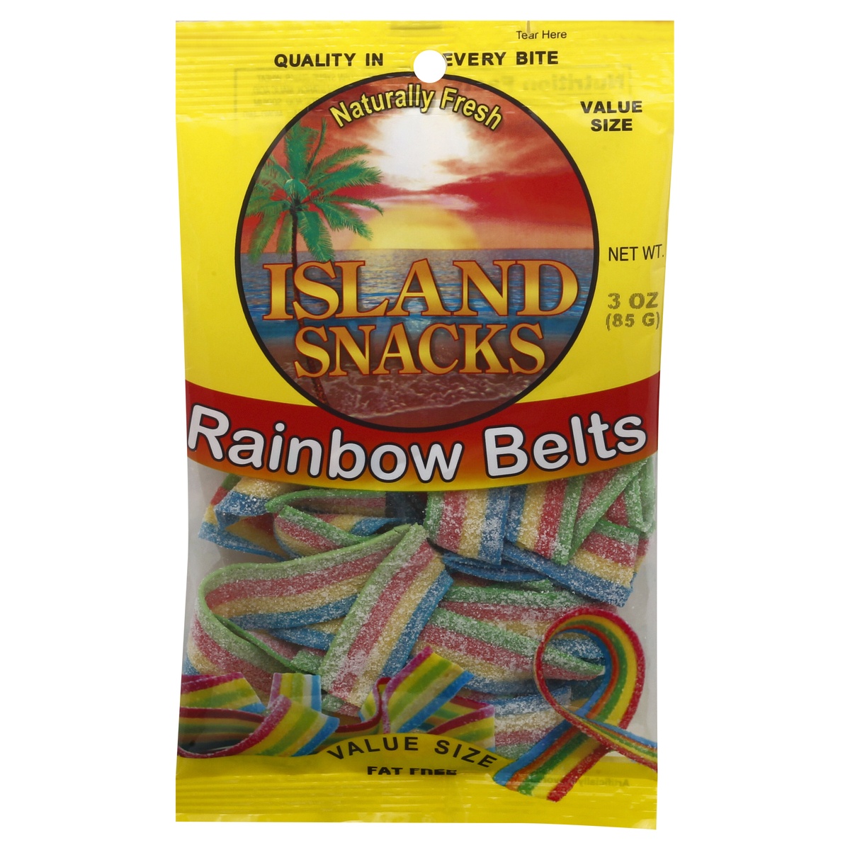 slide 1 of 9, Island Snacks Value Size Rainbow Belts, 1 ct