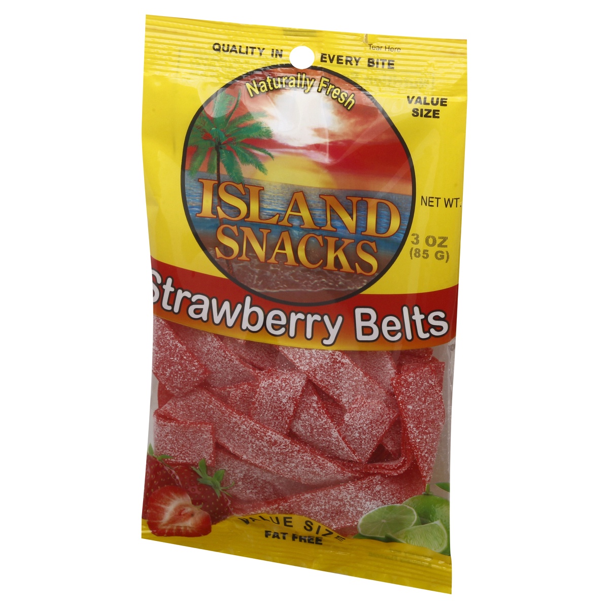 slide 3 of 9, Island Snacks Value Size Strawberry Belts, 1 ct