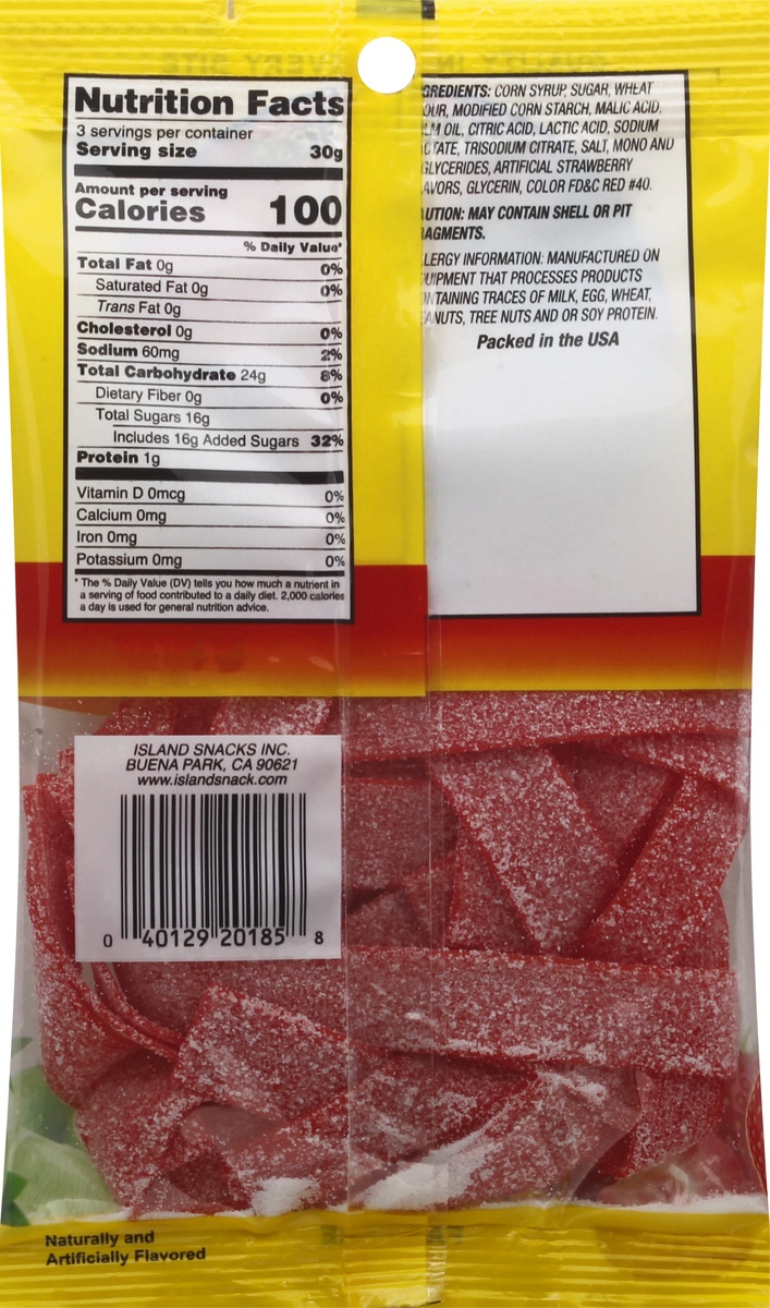 slide 4 of 9, Island Snacks Value Size Strawberry Belts, 1 ct
