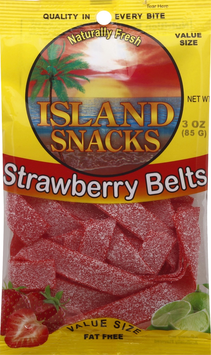 slide 6 of 9, Island Snacks Value Size Strawberry Belts, 1 ct