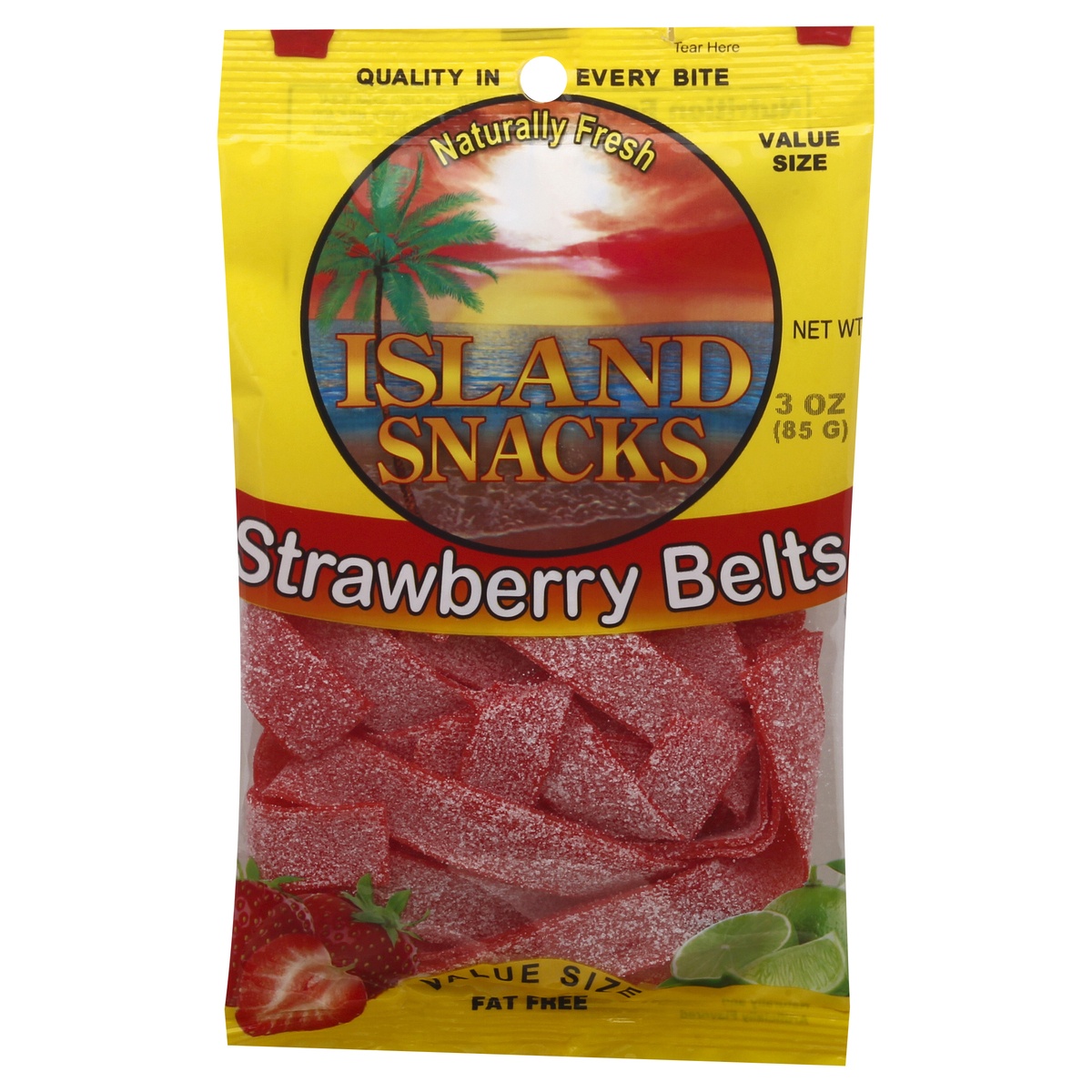 slide 1 of 9, Island Snacks Value Size Strawberry Belts, 1 ct