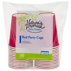 Nature's Promise Red Compostable Paper Party Cups 12 oz