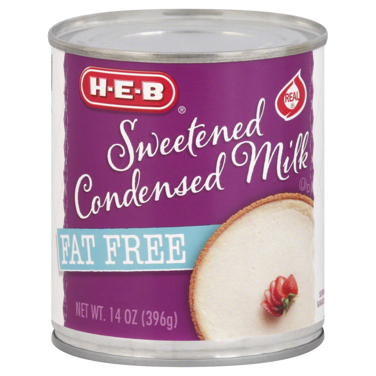 slide 1 of 1, H-E-B Fat Free Sweetened Condensed Milk, 14 oz