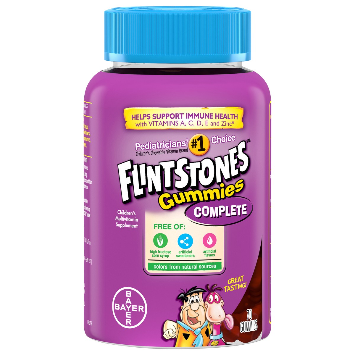slide 4 of 8, Flintstones Complete Children's Multivitamin Supplement Gummies, 70Ct, 70 ct