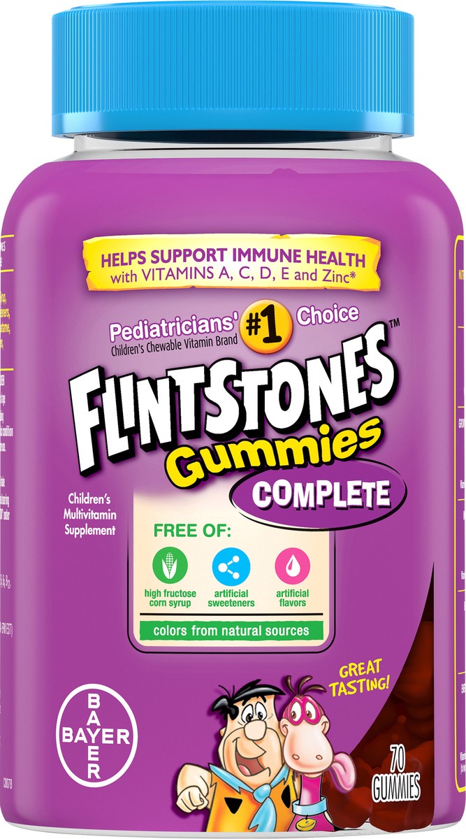 slide 3 of 8, Flintstones Complete Children's Multivitamin Supplement Gummies, 70Ct, 70 ct