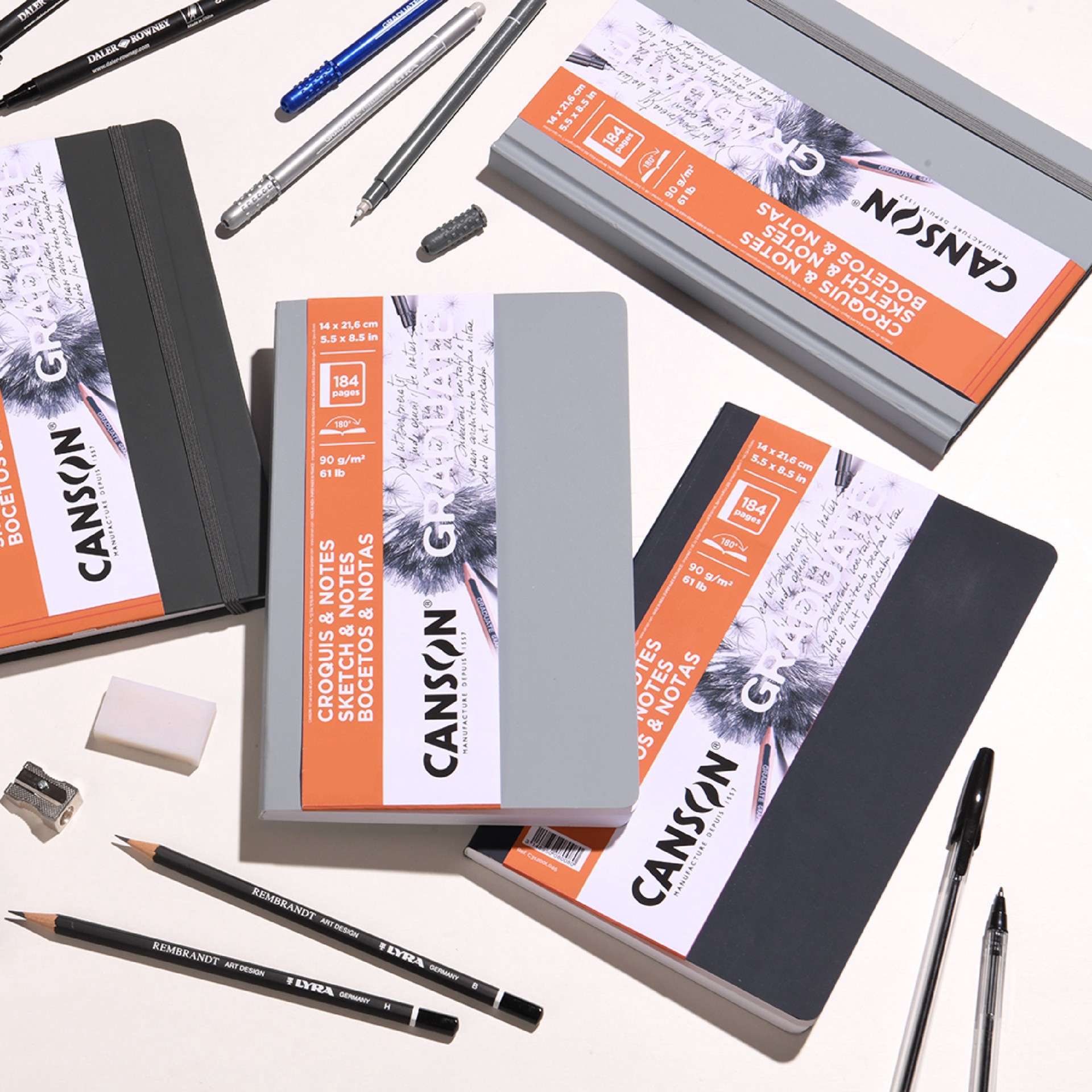 slide 2 of 6, Canson 5.5" X 8.5" Graduate Sketch & Notes Book, 5.5 in x 8.5 in