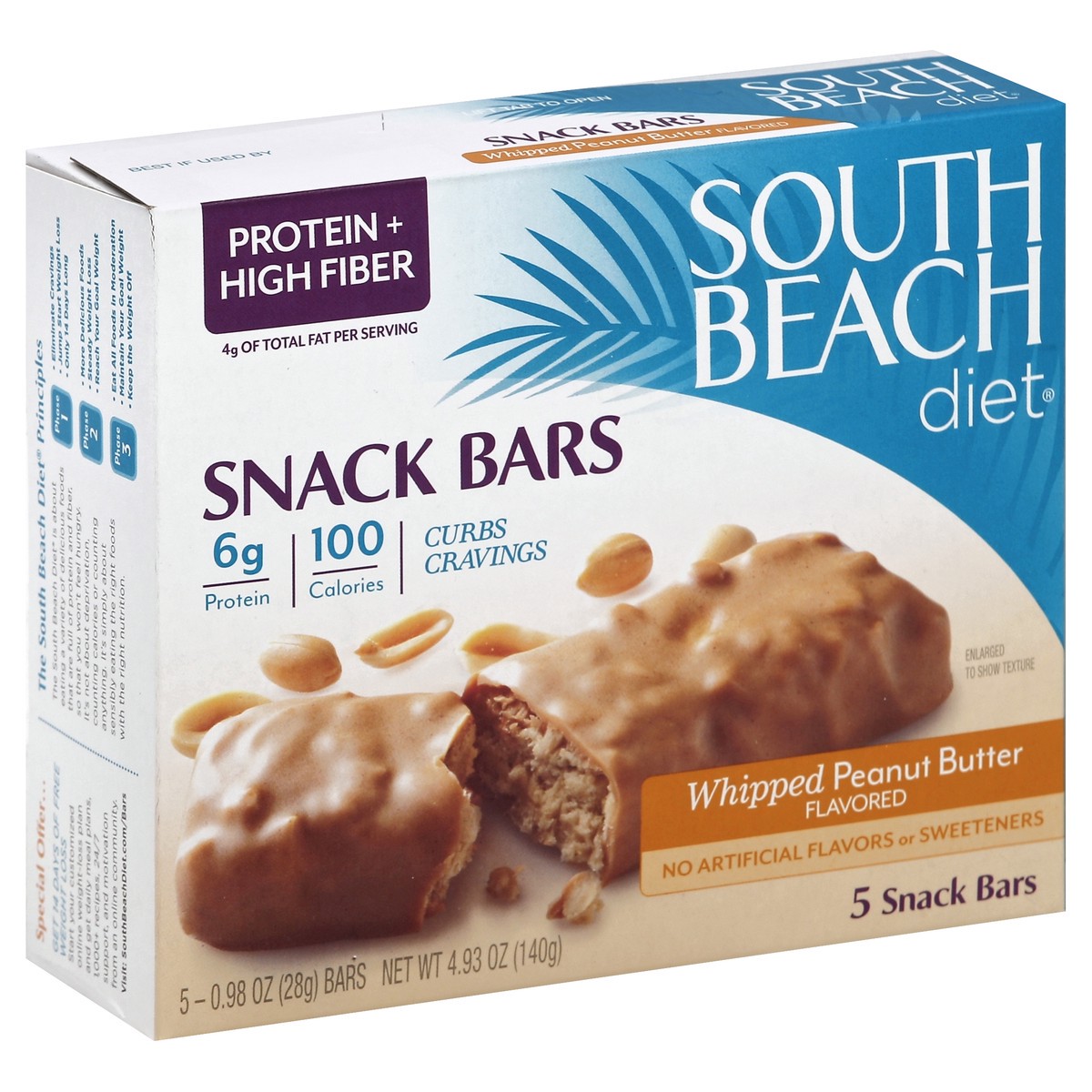 slide 3 of 4, South Beach Diet Snack Bars 5 ea, 5 ct