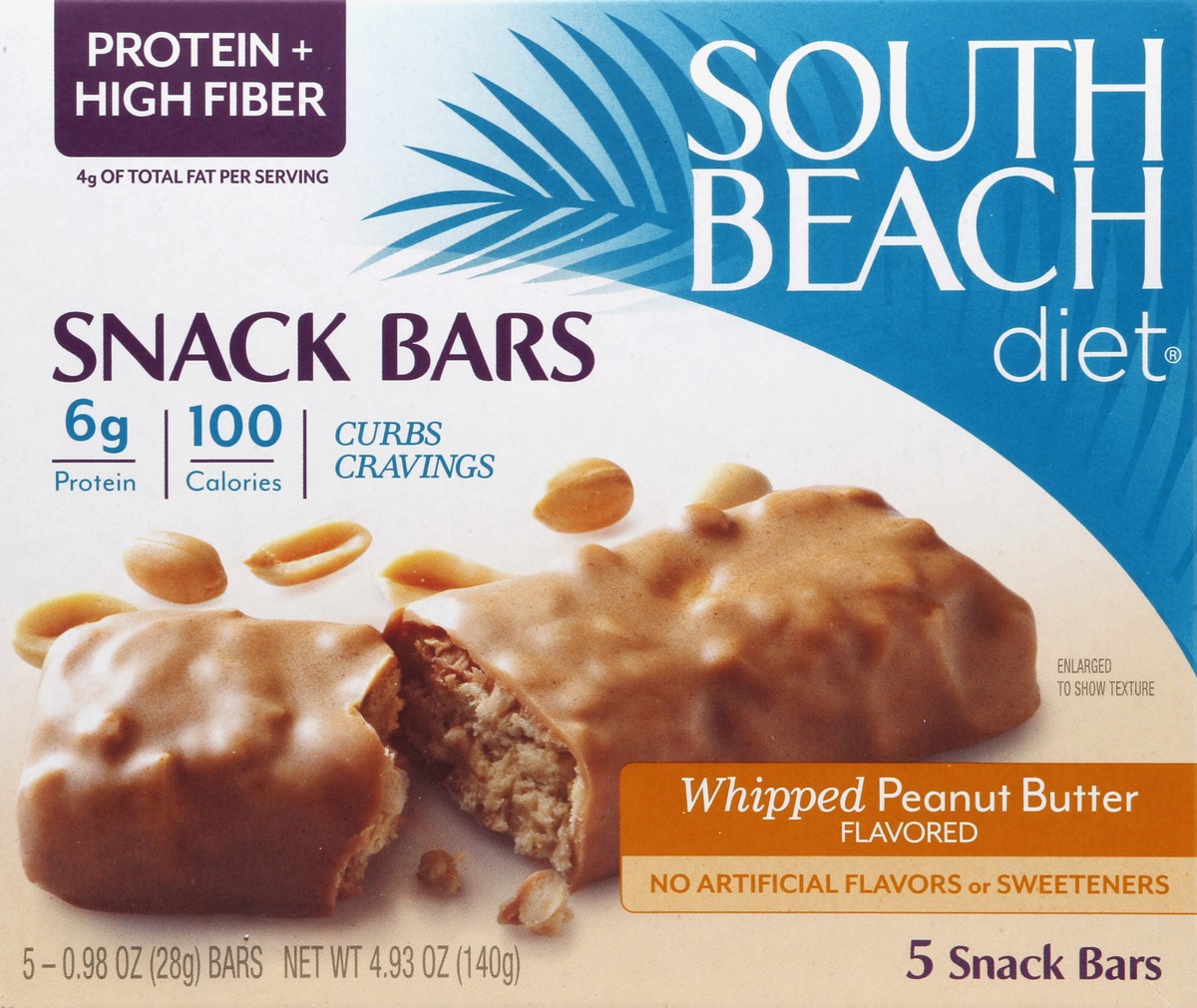 slide 1 of 4, South Beach Diet Snack Bars 5 ea, 5 ct