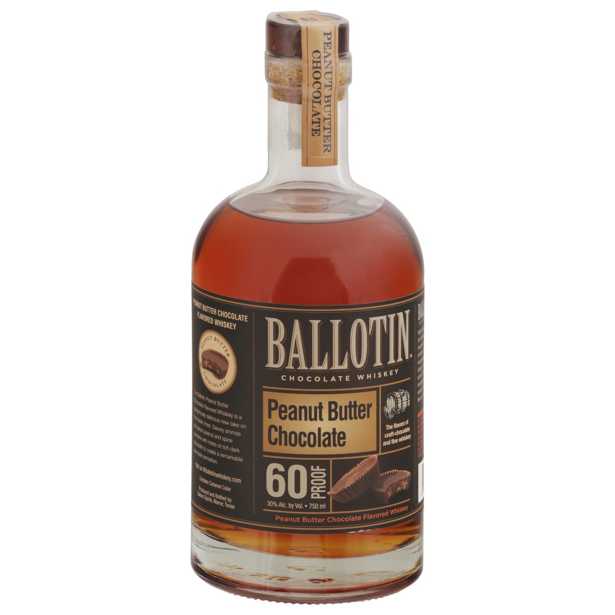 slide 12 of 12, Ballotin Peanut Butter Chocolate Chocolate Whiskey 750 ml, 750 ml