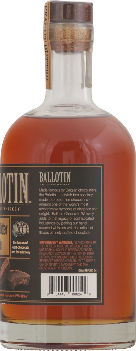 slide 6 of 12, Ballotin Peanut Butter Chocolate Chocolate Whiskey 750 ml, 750 ml