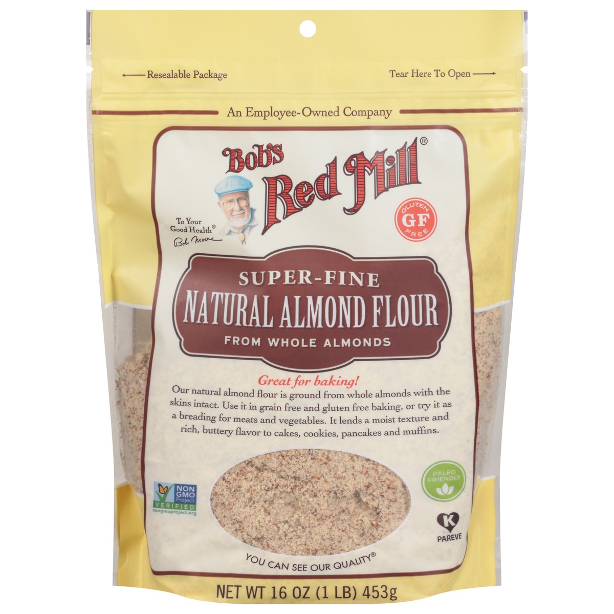 slide 1 of 1, Bobs Red Mill Super Fine Natural Almond Flour, 16 oz