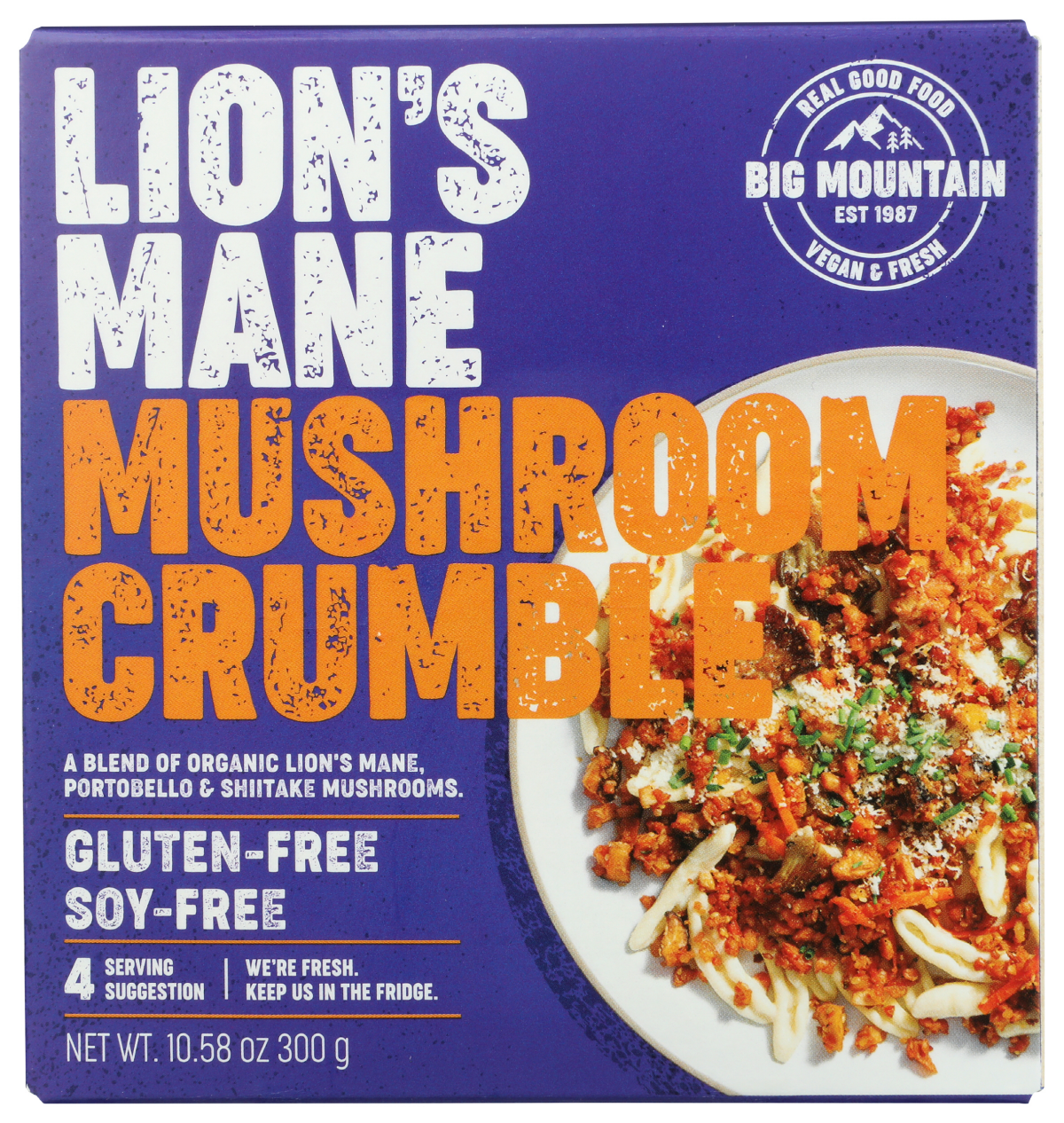 slide 1 of 1, Big Mountain Foods Lions Mane Mushroom Crumble, 10.58 oz, 10.58 oz