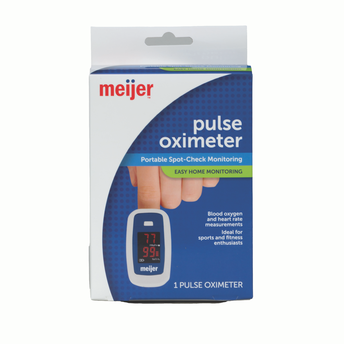 slide 1 of 17, Meijer Pulse Oximeter, 1 ct